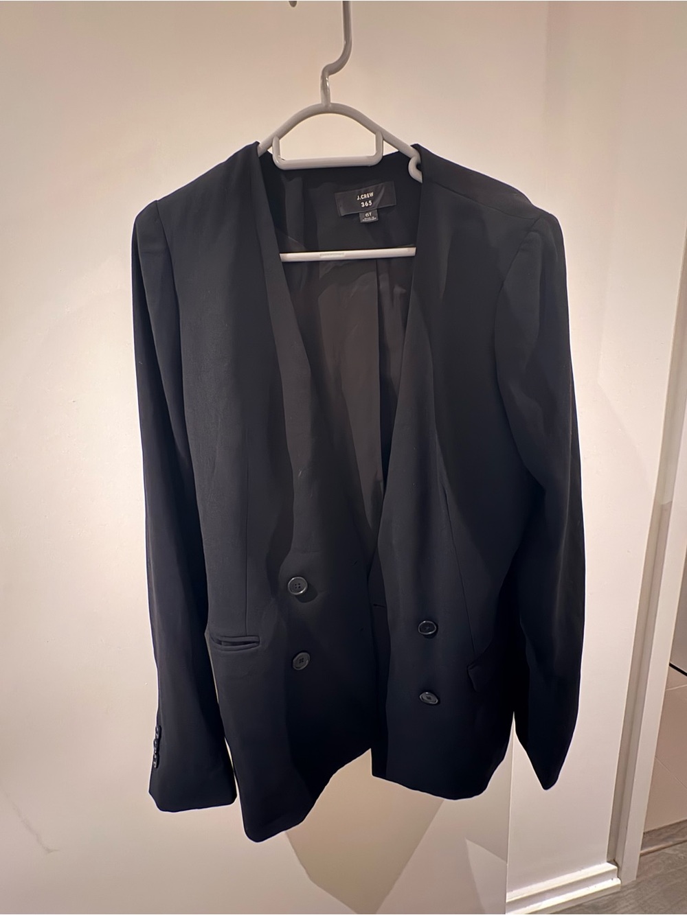 J. Crew Black Double-Breasted Blazer